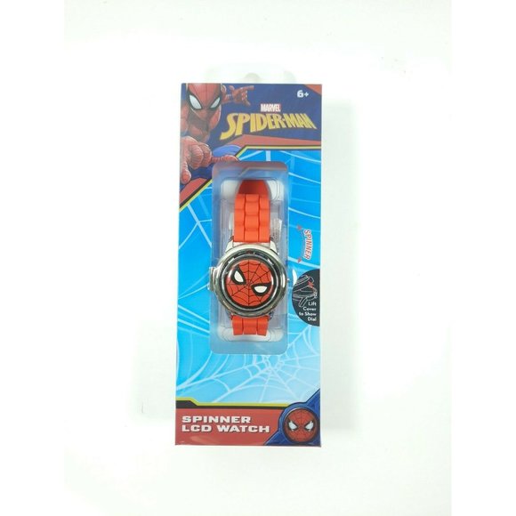 MARVEL SPIDER-MAN Spinner LCD Digital Watch kids N